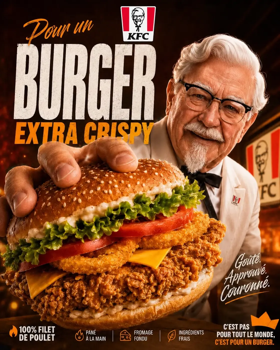 KFC Burger Crispy, Affiche produit