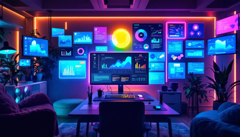 Processus de création d'infographie moderne avec Midjourney et DALL-E, illustrant la créativité et l'impact visuel.