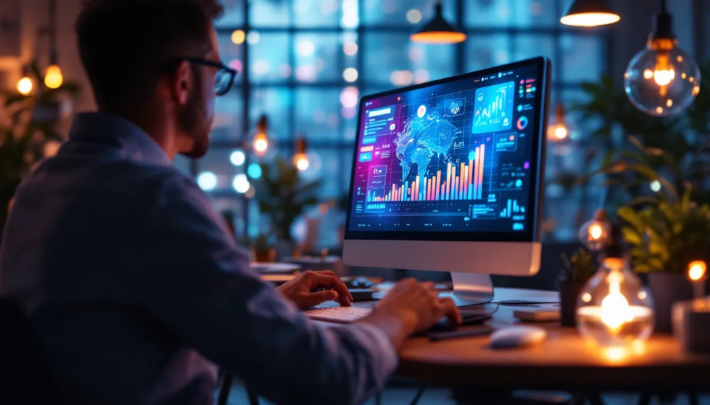Outils d'IA utilisés dans le marketing sur les réseaux sociaux, illustrant l'impact de solutions comme Persado et Albert AI.